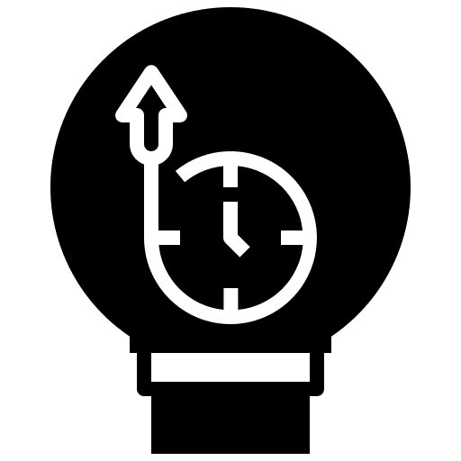 Time light bulb watch future icon