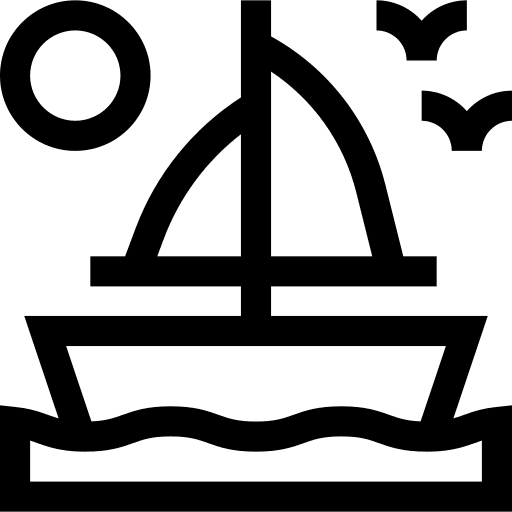 Sailboat travel sailing transportation icon