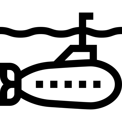 Submarine transport submarine nautical icon