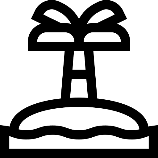 Island landscape beach tropical icon Island landscape beach tropical icon