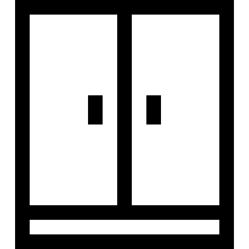 Closet furniture and household wardrobe decor icon