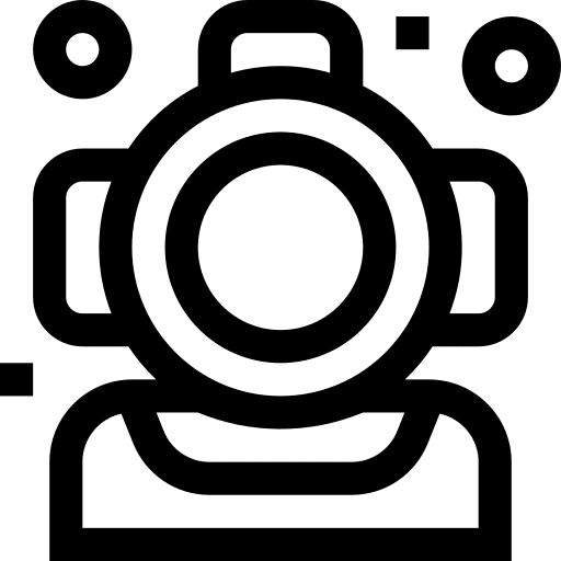 Diving adventure sports underwater helmet icon Diving adventure sports underwater helmet icon