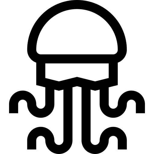 Jellyfish animal kingdom jellyfish sea life icon Jellyfish animal kingdom jellyfish sea life icon