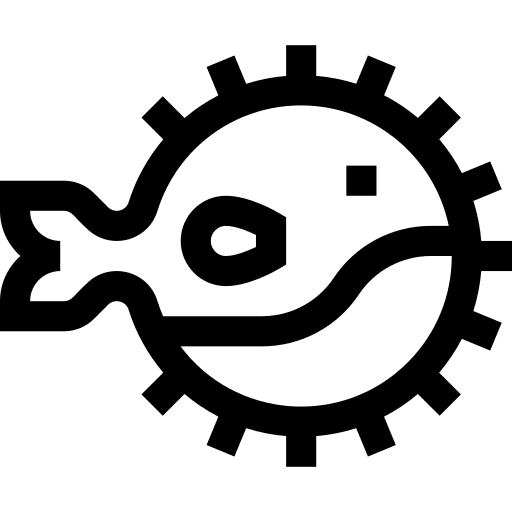 Puffer fish sea life aquatic marine icon Puffer fish sea life aquatic marine icon