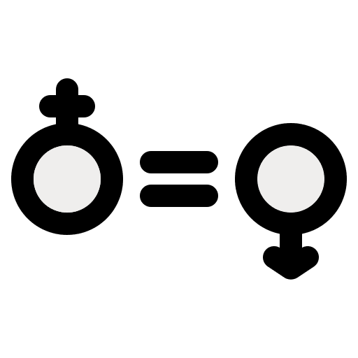 Gender equality gender symbol male shapes and symbols icon
