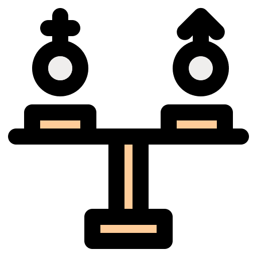 Gender equality symbol man icon
