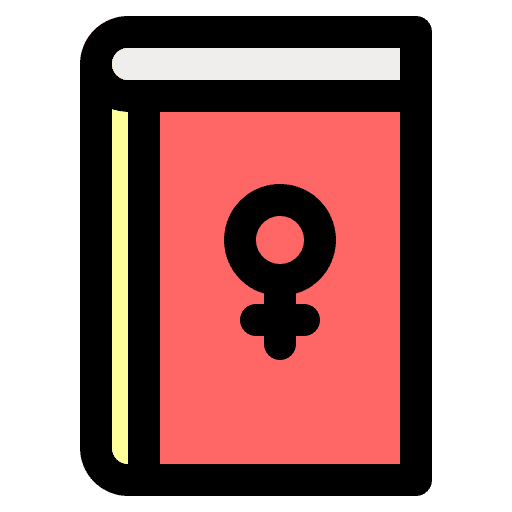 Book gender symbol feminism education icon Book gender symbol feminism education icon