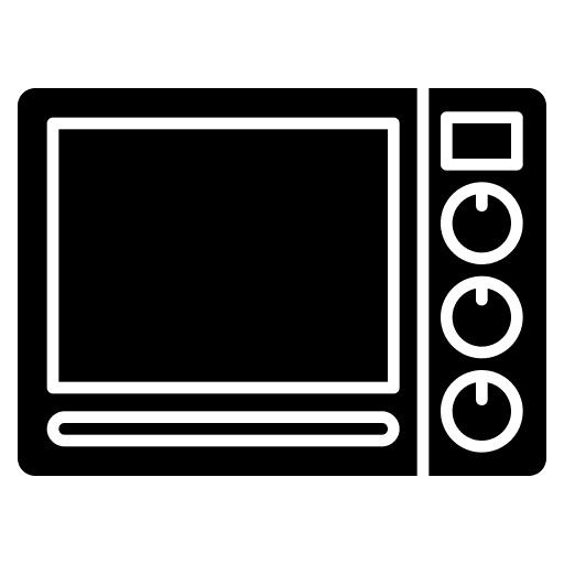 Microwave oven food and restaurant electric device cooking icon Microwave oven food and restaurant electric device cooking icon