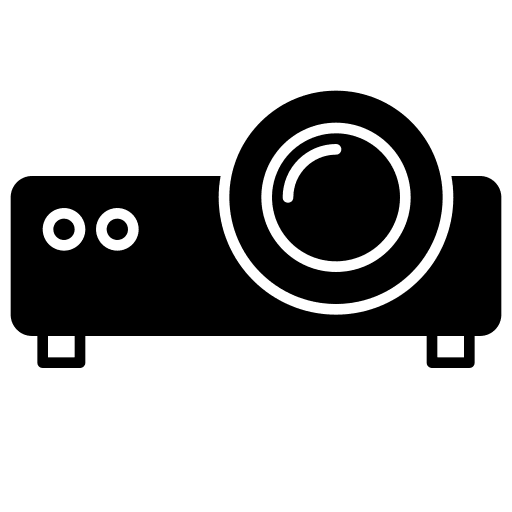 Video projection electronics device presentation icon Video projection electronics device presentation icon