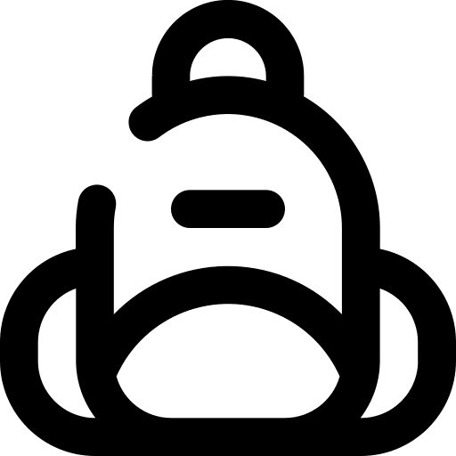 Backpack education camping travel icon Backpack education camping travel icon