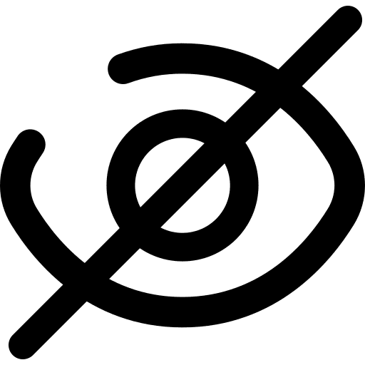 Hide vision ui hide icon Hide vision ui hide icon