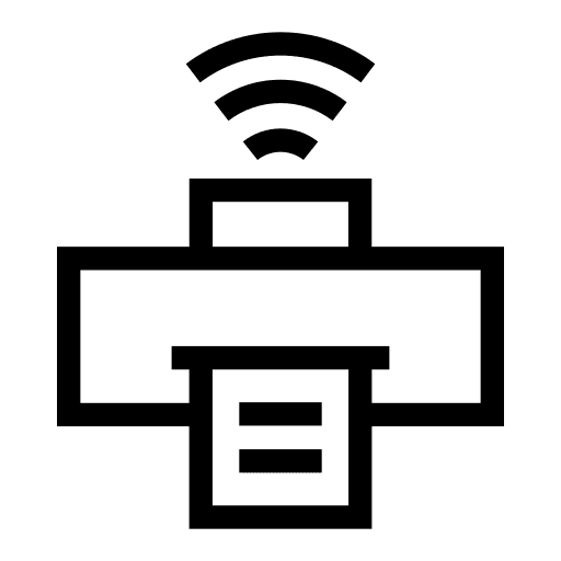 Printer paper print wifi signal icon