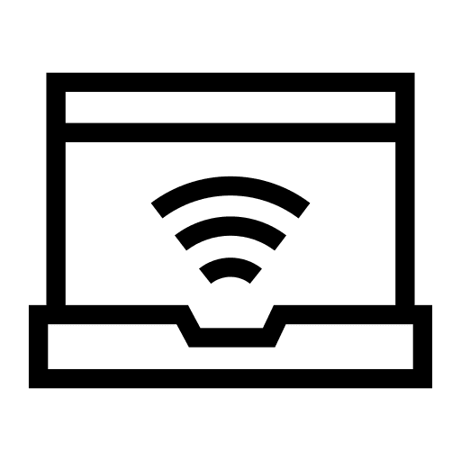 Laptop wireless computer internet icon