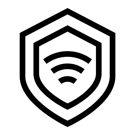 Shield safety wireless connection shields icon