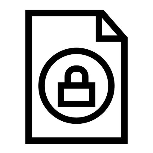 Document secure files and folders file icon