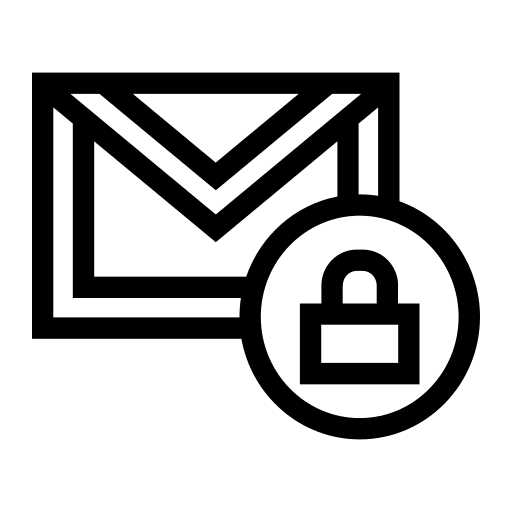 Email secured encrypt encrypted data icon Email secured encrypt encrypted data icon