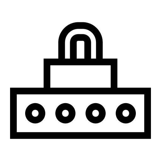 Password entry passkey security icon