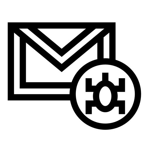 Email communications spam error icon Email communications spam error icon