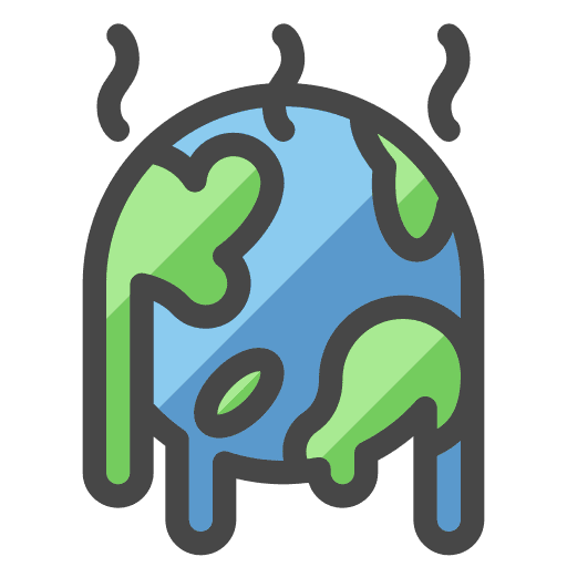 Earth melt disaster heat icon Earth melt disaster heat icon
