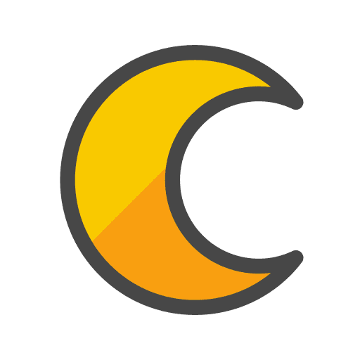 Moon light night sky icon Moon light night sky icon