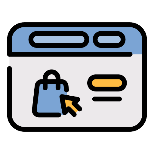 Online shop online shopping purchase ecommerce icon
