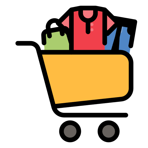 Trolley shopping center shopping shop icon
