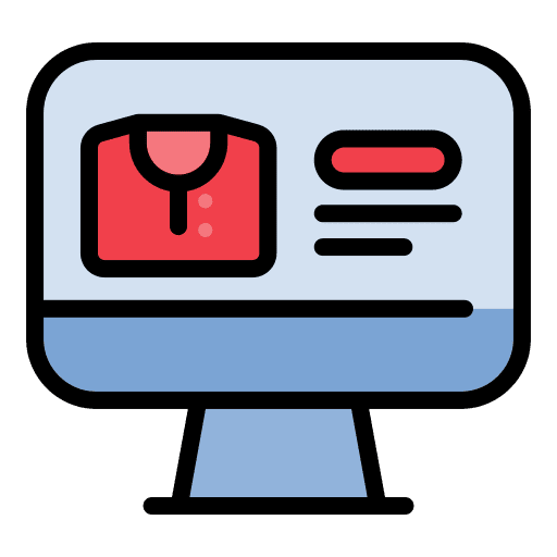 Online shop ecommerce screen online shop icon Online shop ecommerce screen online shop icon