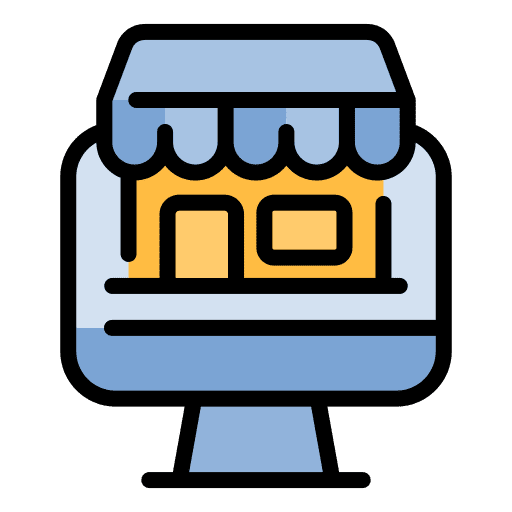 Online shop web page screen commerce and shopping icon Online shop web page screen commerce and shopping icon