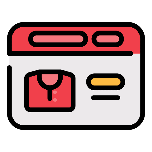 Online shop web page screen ecommerce icon Online shop web page screen ecommerce icon