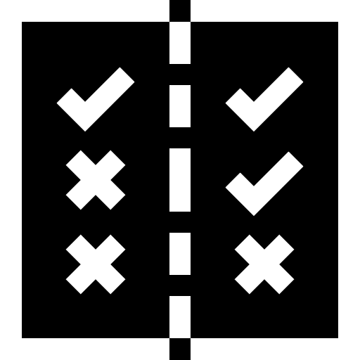 Compare choose advantage disadvantage icon