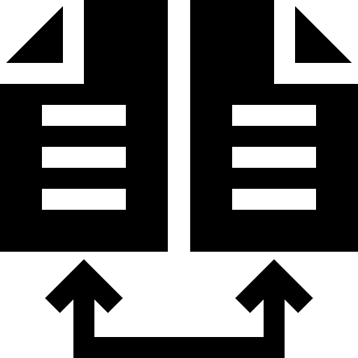 Compare transfer compare text icon