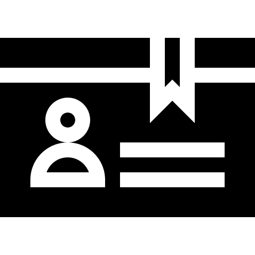 Membership identity card user identification icon Membership identity card user identification icon