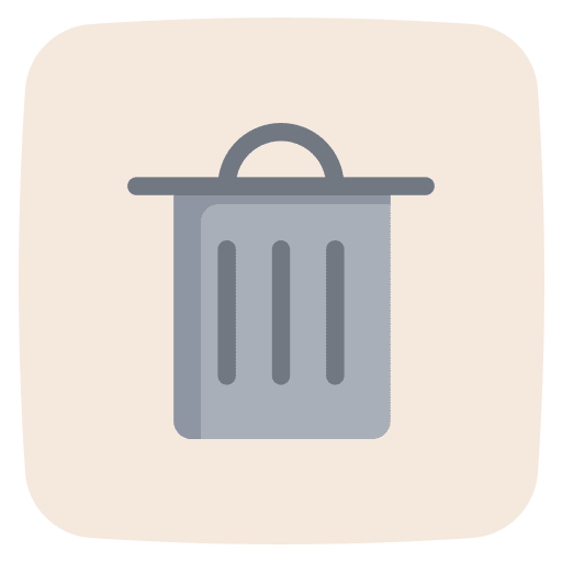 Delete garbage delete bin icon