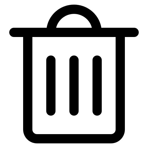 Delete ui garbage trash icon