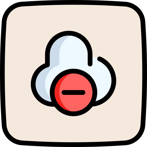 Cloud computing delete remove interface icon Cloud computing delete remove interface icon