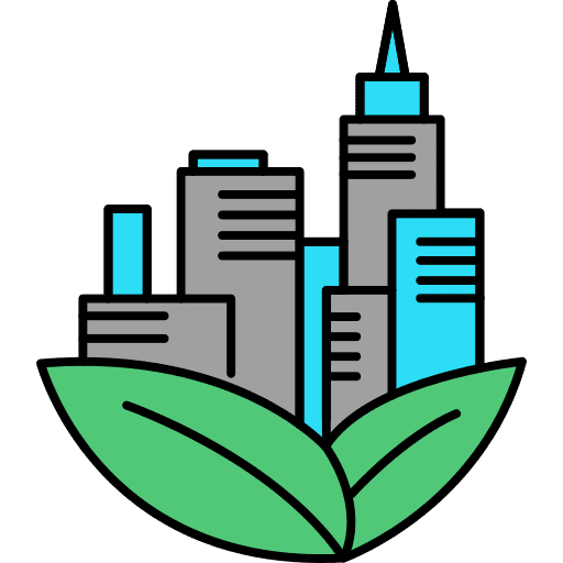 City architecture sustainable architecture and city icon