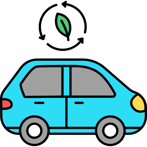 Eco car electrical transport eco friendly icon Eco car electrical transport eco friendly icon