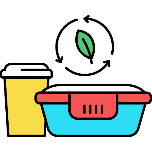 Food pack reusable eco friendly ecology and environment icon