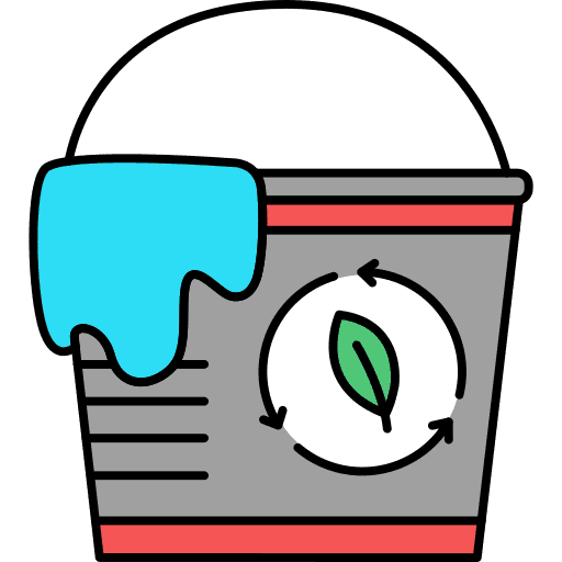 Bucket material cleaning natural icon Bucket material cleaning natural icon