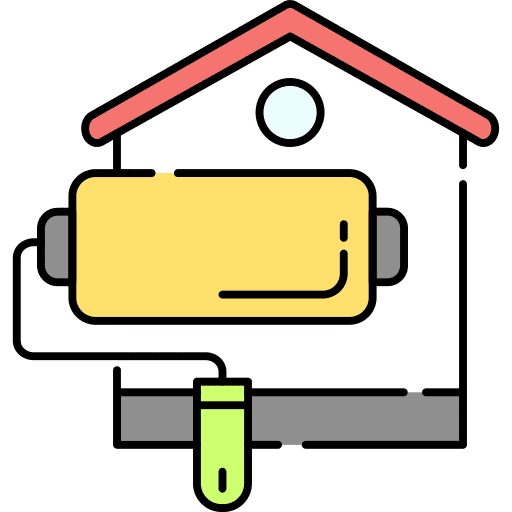 Paint roller construction and tools construction house icon Paint roller construction and tools construction house icon