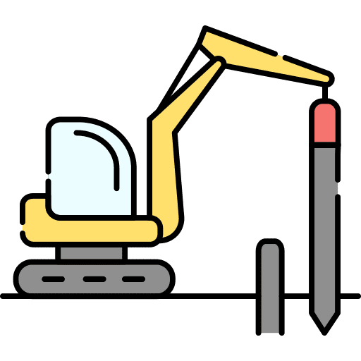 Pillars building architecture machinery icon