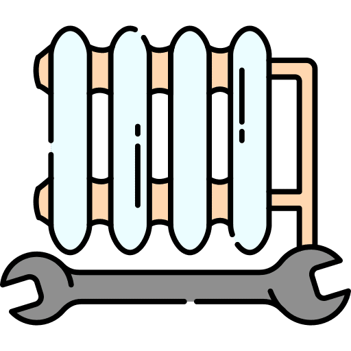 Radiator architecture warming construction and tools icon Radiator architecture warming construction and tools icon