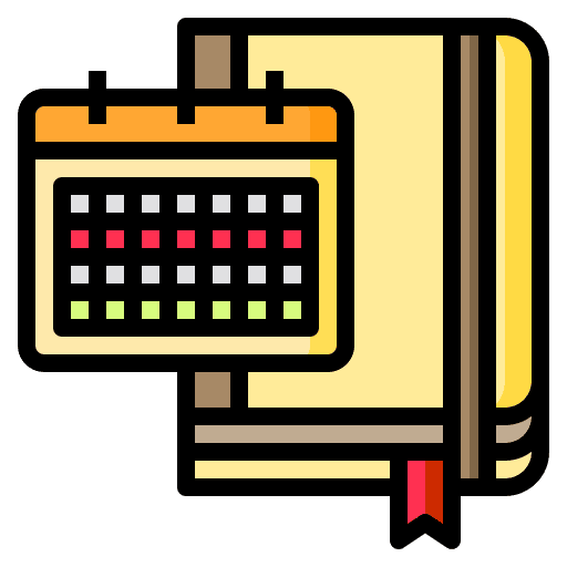 Book study education schedule icon