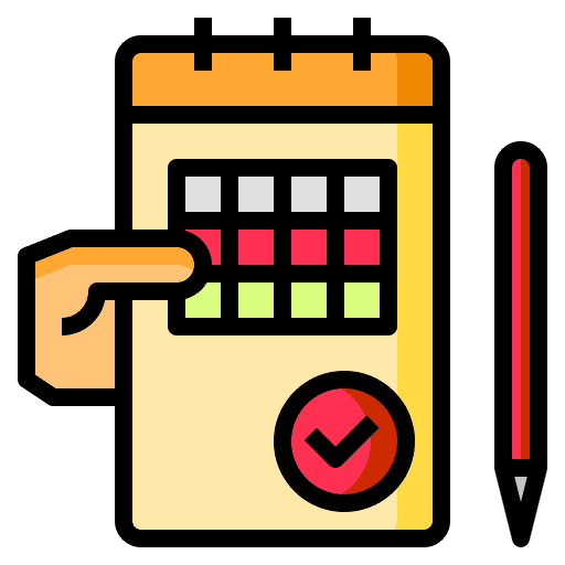 Check time and date time planning monthly calendar icon