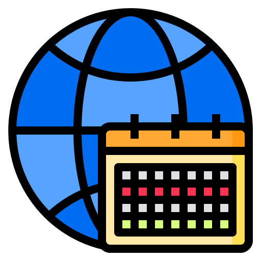 Global schedule event ecology and environment icon Global schedule event ecology and environment icon