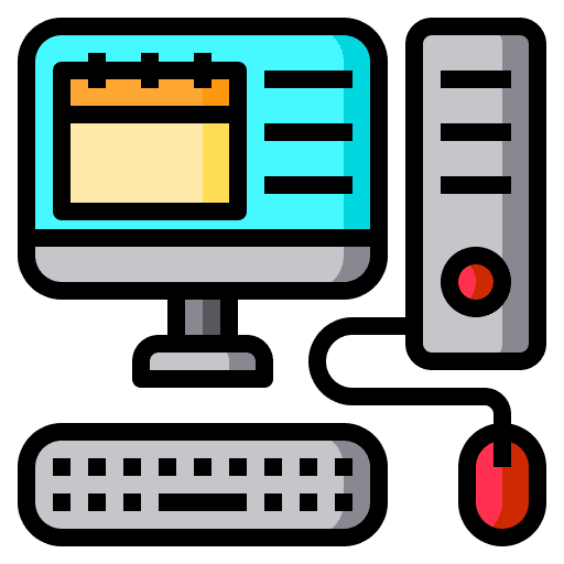 Online computer online electronics icon Online computer online electronics icon
