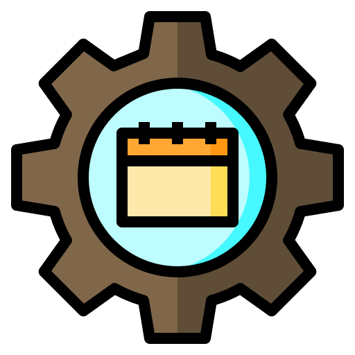 Setting management setting calendar icon Setting management setting calendar icon