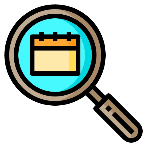Zoom schedule magnifier magnifying glass icon Zoom schedule magnifier magnifying glass icon