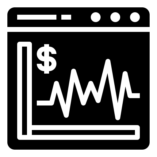 Frequency trading business and finance chart icon