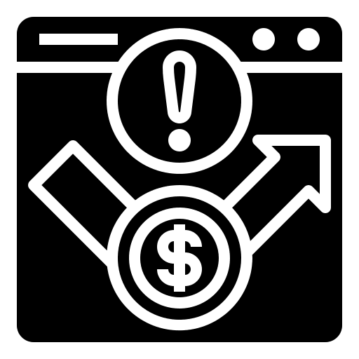 Attention business and finance trading alert icon Attention business and finance trading alert icon